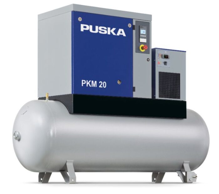 Compresor de tornillo PUSKA PKM sobre Depósito + Secador