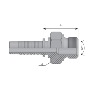 MACHO FIJO BSPP CONO 60°